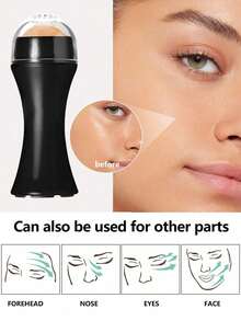 2/1pc Mini Volcanic Stone Oil Absorbing Roller, Facial Oil Absorbing Roller, Mini Portable Facial Oil Absorbing Stick, Powerful Oil Absorption Without Removing Makeup, Fresh All Day, Detachable And Washable, Reusable - Multicolor - View 3