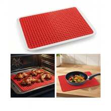 Esteira Culinária De Silicone Para Assar Alimentos No Forno - Multicolorido - Visão 3