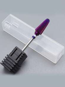 2way Purple Pro Whole Carbide Nail Drill Bits Nail Art Electric Drill Machine Files Nail Art Tools Cut And Polish Bottom Nail Nail Drill Bits – Nail Supplies - Purple - View 3
