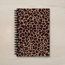 1 buah Buku Catatan Spiral Motif Macan Tutul & Zebra Lucu - Buku Harian dengan Sampul Dekorasi Pita, Cocok untuk Sekolah, Kantor, Perjalanan, Menulis Jurnal, Perencanaan - Buku Tulis Portabel - Hadiah Buku Harian Motif Hewan - F - View 6