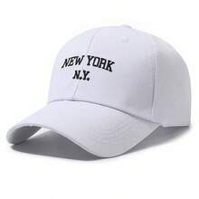 BONNY BOOM 2件裝刺繡 NEW YORK 中性棒球帽卡車帽，Y2K 戶外防曬可調節旅行度假禮物，適合朋友、家人、萬聖節、聖誕節、開學季、情人節、父親節、母親節、婚禮、老師、學生、嘉年華、單身派對、新娘婚禮用品 - 2pcs 白色+咖啡色 - 查看 4
