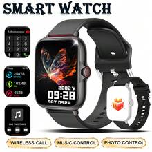 QAGSFLC Smart Watch, 1.83-Inch High-Definition Touch Screen, Soft Silicone Strap, Call/Message Notifications, Pedometer, Calorie, Fitness Tracking, Multiple Sports Modes, Multi-Function Smart Watch, Unisex, Compatible With IPhone And Android Phones, Perfect For Gym Daily Use And Christmas Birthday Gifts - View 10
