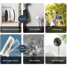 New 8-Inch Portable USB Rechargeable Folding Fan With Remote Control, Timer, Telescopic Aluminum Tube Design, Brushless Motor, 4-Speed Wind, 5400mAh Rechargeable Battery And 180-Degree Oscillation - Perfect For Outdoor And Indoor Cooling - Head-shaking Fan - View 6