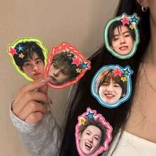Cor/Tis Idol Fan Merchandise Cute Kawaii Hair Accessories Bangs Stickers Idol Support Fan Gift - Multicolor - View 7