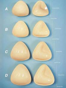 2pcs Invisible Thickened Sponge Pad Bikini Breast Tape, Triangle Sponge Silicone Self-Adhesive Push-Up Bra Pads Inserts - Multicolor - View 6