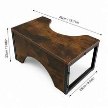 Ergonomic Toilet Stool, Non-Slip Bathroom Footstool, Thickened Heavy-Duty Toilet Seat Stool, Squatting Posture Health Aid - Rust Brown - View 3