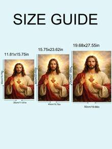 1pc Christian Wall Art, Sacred Heart Of Jesus Print, Religious Art, Catholic Home Decor Poster, Gift, Suitable For Bedroom, Living Room, Kitchen, Apartment, Wall Art, Wall Decor, Home Decor, Room Decor, Canvas Wall Art, Poster, Optional Frame - 1PCS - View 9