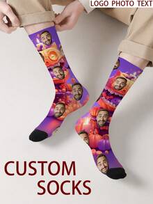 1 Pasang Kaos Kaki dengan Pola Wajah Kustom, Kaos Kaki Foto Personalisasi, Kaos Kaki Cetak Kustom, Kaos Kaki Wajah Lucu, Kaos Kaki Pola Kustom, Cetak Pola Wajah Apa Pun pada Kaos Kaki, Hadiah Ulang Tahun Pernikahan, Hadiah Hari Valentine, Hadiah Ulang Tahun Unik, Koleksi Personalisasi - MultiWarna - View 5