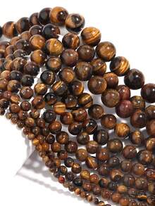 1 Strand 4/6/8/10mm Multicolor Natural Stone Beads Tourmaline Tiger Eye Agates Shell Loose Spacer Beads For Jewelry Making DIY Bracelets Accessories - Multicolor - View 9