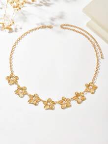 1pc Vintage Fashion Personalized Design Metal Distressed Chain Butterfly Tassel Waist Chain Suitable For Women To Wear On Any Occasion - Gold - View 7