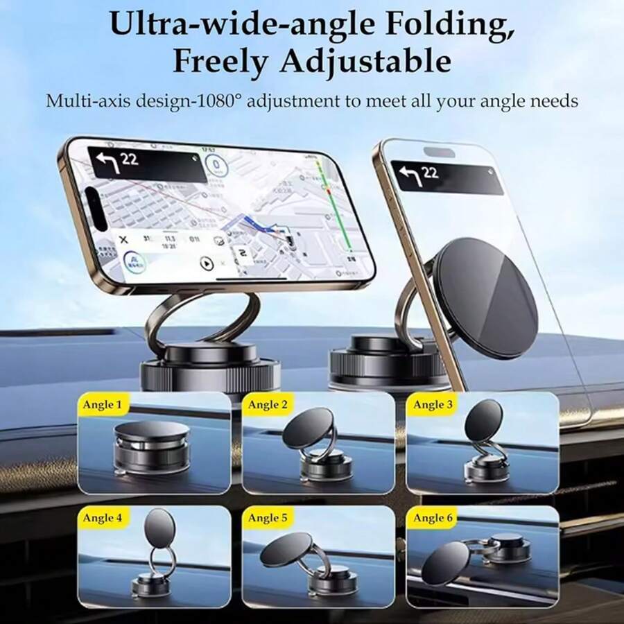 Car Phone Holder For Magsafe 360° Adjustable Car Phone Mount, Phone Holders For Your Car For 17 Pro Max 16 15 14 13 12 Air Plus - Metal Magnetic Stand - View 1