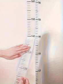 2/1pc Modern Wall Height Measuring Tape - Durable PC Material, Easy-To-Read Scale, Writable And Reusable, Suitable For Room And Wall Decoration, Home Decor, Decorative Measuring Tool, Fashion Design, Precise Measurement, Modern Decor, High-Quality Material, DIY Enthusiasts - Multicolor - View 1