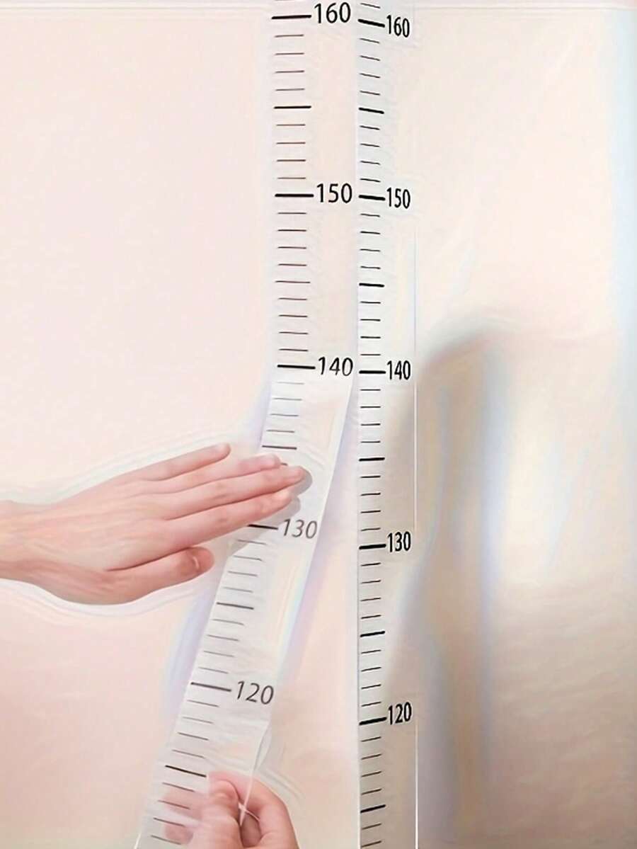 2/1pc Modern Wall Height Measuring Tape - Durable PC Material, Easy-To-Read Scale, Writable And Reusable, Suitable For Room And Wall Decoration, Home Decor, Decorative Measuring Tool, Fashion Design, Precise Measurement, Modern Decor, High-Quality Material, DIY Enthusiasts - Multicolor - View 1