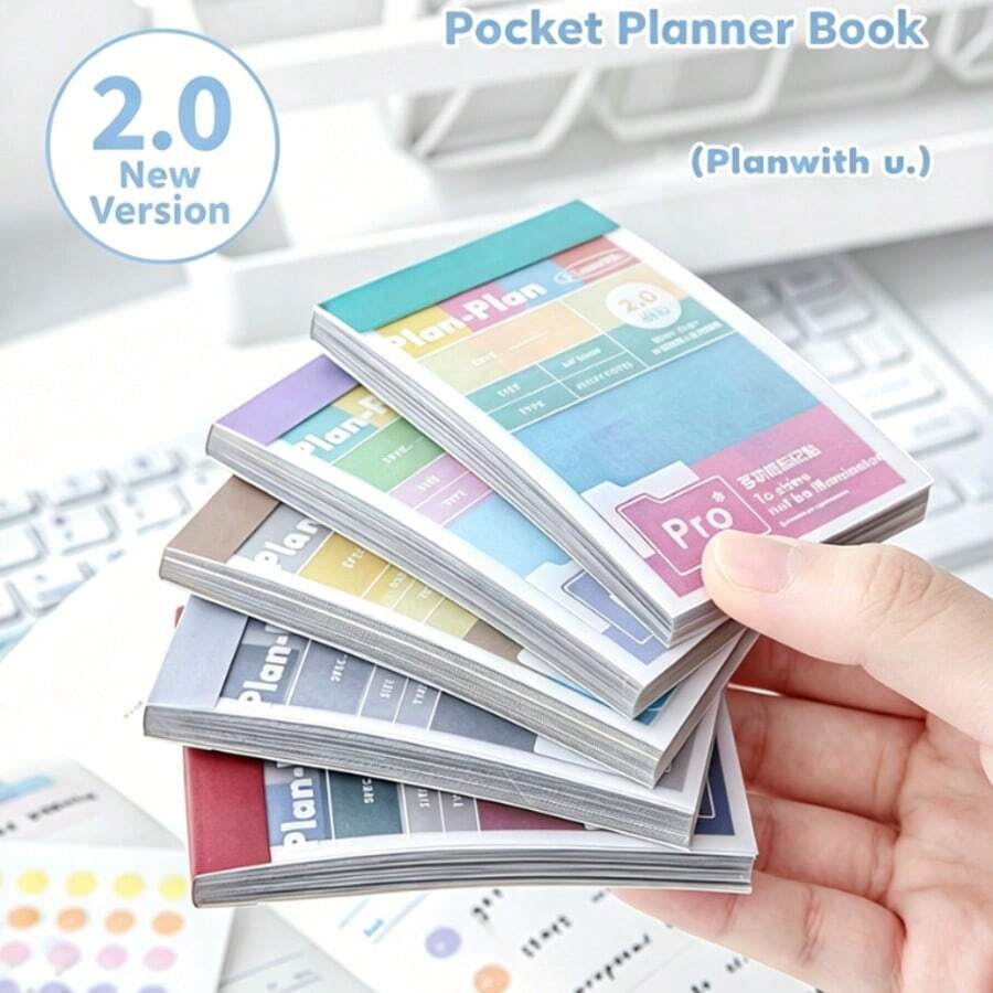 48pcs (24 Designs) Macaron PET Washi Index Sticky Notes, Multi-Line Frame Classification Marker Stickers, INS Stationery, Student Planner, Book Divider, Office Index Tabs - Multicolor - View 1