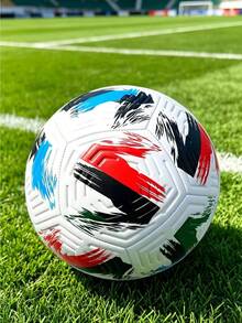 1pc Size 5 Standard Soccer Ball, Indoor/Outdoor Universal, Competition Training Ball, Gift Inflatable PU Leather Multi-Color Team Sports Football (Football Not Inflated) - Multicolor - View 8