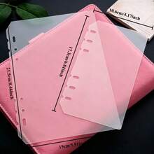6pcs A4 A5 A6 A7 B5 Transparent Frosted Loose Leaf Binder Backing, Seal Book Cover, Sticker Backing, Sticker Album, Culture Stamp Page, Stamp Album Refill Page, 3D Sticker Book Board, Sticker Book, Used For Sticker Book Making, Book Cover, Office Stationery Supplies - 6pcs - View 3