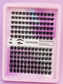 Ayrmilla 144 Clusters Lashes 9-16mm Individual Strip Lashes Easy To Apply, Beginner Friendly Quick Application No Skill Needed Faux Mink Lashes - C - View 3