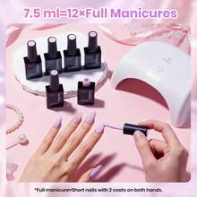 Beetles 6 Colors Ballet Princess Pink Gel Nail Polish Set, Nude Pink Purple Balletcore Lilac Mauve Gel Polish Kit, Soak Off UV LED Nail Art Manicure - 6 Colors Ballet Princess Pink - 查看 6