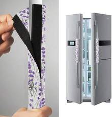 Eionryn Floral Lavenders Refrigerator Door Handle Covers Spring Flowers Purple Provence Kitchen Appliances Gloves For Microwave Dishwasher Fridge - ColorP - View 3