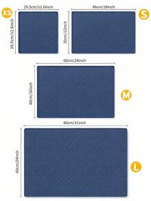 Universal Pet Feeding Mat, Suitable For Cats And Dogs, Prevents Food And Water Spills, Fits Small, Medium And Large Pets, Non-Slip Design, Suitable For Daily Feeding, Protects Floors From Food And Water Bowl Spills And Stains - Blue - View 7