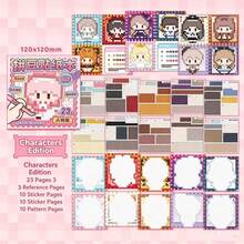 Creative DIY Perler Bead Sticker Book, Stress Relief For Beginners, Easy To Start, Cute Animals, Pixel Art Bead Notebook, Characters And Food Perler Bead Planner, Gift, Tools Not Included - Multicolor - View 8