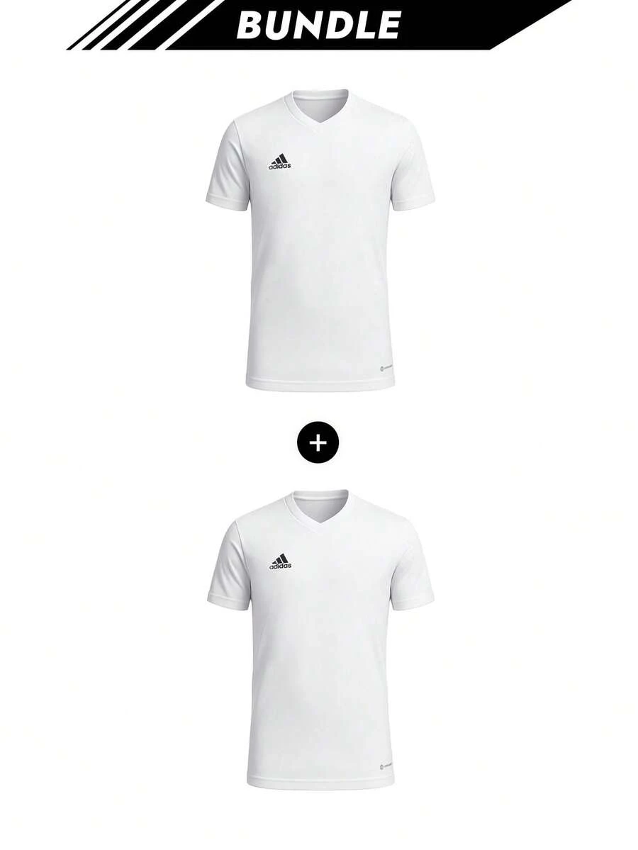 Adidas [Bundle] Entrada 22 Kid's T-Shirt White X 2 - White+White - View 1