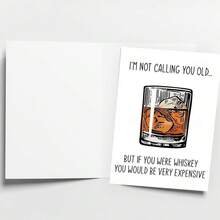Whiskey Themed Humorous Birthday Card - Unique 'Not Saying You're Old' Joke - Suitable For Friends, Partners, Family And Small Businesses - Applicable For Birthdays, Anniversaries, Parties, Good Luck, Gratitude - Multicolor - View 7