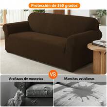 MRustc Sofa Slipcovers - Coffee Brown - View 4