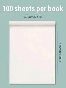 50/100 Sheets/Book Thick Pulp Beige Eye-Protection Draft Paper, Tear-Resistant, Ink-Resistant, Smooth Writing, Multi-Purpose: Draft Writing, Sketching, Painting, Solid Color Art Creation, Math Calculation, Suitable For Elementary School To Graduate Students - blank - View 8