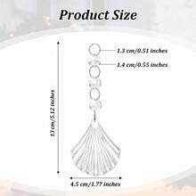 30PCS DIY New Elegant New Acrylic Crystal Drop Beads Christmas Ornaments Tree Decorations Garland Chandelier Hanging Crystals For Wedding Party Celebration Decor - Fan-shaped - View 4