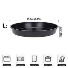 1pc Black Carbon Steel Pizza Pan, Round Pizza Baking Tray, Non-Stick Bakeware, Pizza Mold, Pizza Pan, Suitable For Pizza, Pie, Cake, Bread, Roasted Meat, Oven Tray, Baking Set - View 11