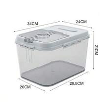 1pc Rice Storage Container, 7.5kg Or 15kg Capacity, Large Airtight Kitchen Grain & Cereal Storage Box For Flour, Beans, Dry Food & Pantry Organisation - View 8