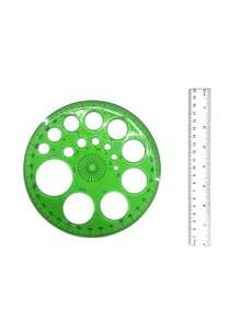 Full Circle Protractor/Circular Drawing Template - Essential Craft Tool. Features 360-Degree Rotation For Circle And Angle Measurement; Suitable For Drawing, Quilting, Office And Study. Special Edition - Clear - View 23
