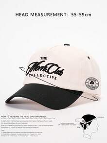 1 Stück Herren The Mare Club Collective Trucker Cap, personalisierte Buchstaben-Stickerei Baseballkappe, Street Fashion 5-Panel Kappe, Outdoor Sonnenschutz Freizeitkappe für Frühling/Herbst Reisen, Strandurlaub - Verschiedenfarbig - Übersicht 4