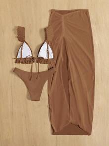 Women Bikini Sets - Wholegrain Coffee - View 6