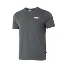 PUMA Men's Short Sleeve T-Shirt Simple Versatile Comfortable Sports Lifestyle Series Logo Training Running Breathable Short Sleeve - Carbon Grey - View 4