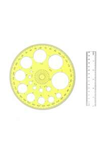 Full Circle Protractor/Circular Drawing Template - Essential Craft Tool. Features 360-Degree Rotation For Circle And Angle Measurement; Suitable For Drawing, Quilting, Office And Study. Special Edition - Clear - View 20