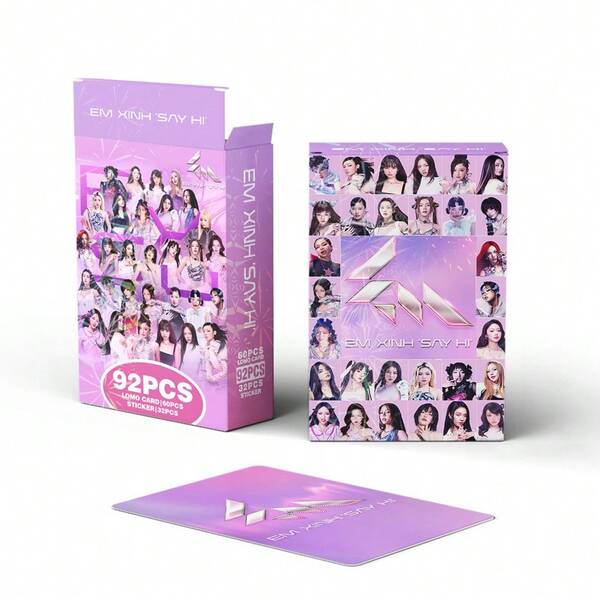 92pcs Vietnamese Girl Group Celebrity Photo Cards Stickers LOMO Cards K-Pop Army Merch Photocard Photo Card Holder