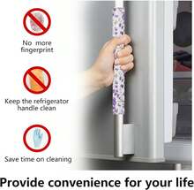 Eionryn Floral Lavenders Refrigerator Door Handle Covers Spring Flowers Purple Provence Kitchen Appliances Gloves For Microwave Dishwasher Fridge - ColorP - View 5