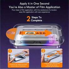 1pc Anti-Peeping Tempered Glass Screen Protector, Compatible With IPhone 17/16/15/14 Plus/13/12/11 Pro Max (6.1/6.7 Inch), XR/XS Max, Full Coverage Privacy Protection, Dust-Free Installation Box, Clear View, Side Anti-Peeping, Anti-Fingerprint, Waterproof And Scratch-Resistant, Suitable For X-16 Series - Black - View 8