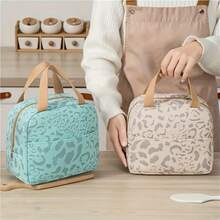 New Fashion Large Capacity Lightweight Ink Pattern Insulated Bag, Reusable, Suitable For Work, School, Commute, Lunch Box, Outdoor Travel Cooler Bag, Picnic Bag, Lunch Bag, Dinner Bag, Non-Food Contact - Multicolor - View 4