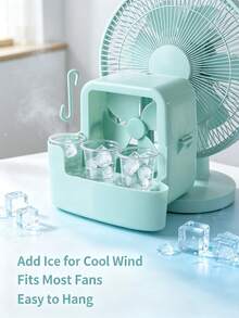 6pcs/1 Set Portable Spray Cooling Fan, Clip-On Hands-Free Operation, Dual Chamber Cooling, Fast Cooling Without Electricity, Suitable For Home, Office, Outdoor, Travel, Fan Cooling Spray Accessory, Portable Humidifier Attachment For Home Fan, Summer Essential, Home Essential, Travel Essential, Gift Essential - Multiple Styles - View 4