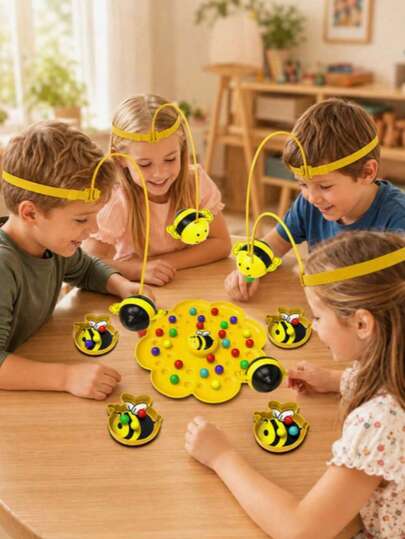 1 Set Bee Theme Chess Game, Educational Hunting Game, Suitable For Parent-Child Interaction, Multiplayer Game, Ideal Gift For Halloween And Christmas