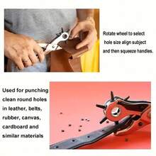 Manual Belt Puncher, Suitable For Belts, Watch Straps, Straps, Dog Collars, Saddles, Shoes And DIY Crafts - Precise Fabric Puncher For Leather Rivet Applications, Home Punching Tool - A - View 8