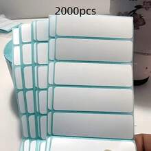 2000pcs/1000pcs/200pcs/100pcs Solid Color Label Stickers, 70*20mm Suitable For Commercial Pricing, Home Organization, Retail And Warehouse Management - White Rectangular Paper Stickers With Adhesive, Suitable For Office, Inventory Labeling - View 12