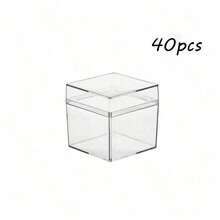 20pcs Transparent Lid Gift Boxes, Matching Gift Packaging Empty Boxes, Square Storage Jewelry Display Boxes, Multi-Functional Jewelry Storage Boxes Suitable For Accessories, Food And Candy Home Display - 5*5*5cm - View 21