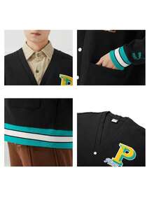 男士/女士 PUMA TEAM JP DK 柔軟針織開襟外套/開襟衫 日常戶外運動休閒通勤穿著夾克 625798-01 - 黑色 - 查看 11