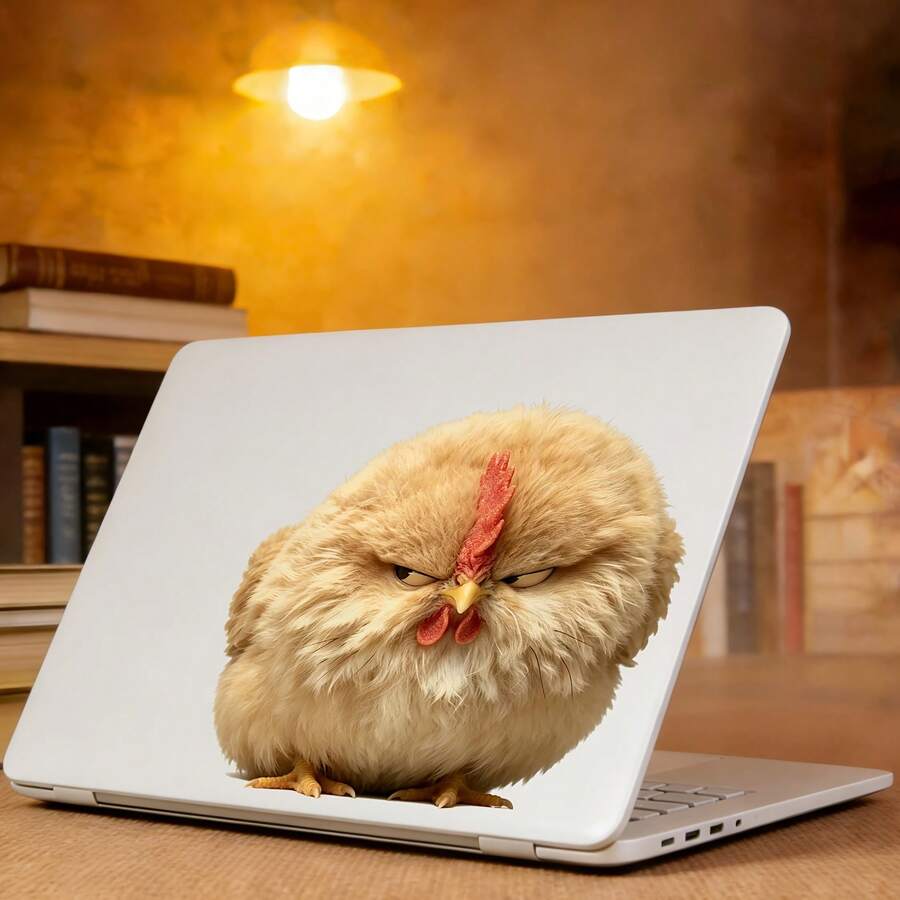 1pc 6-Inch "Chicken Hates You" Vinyl Sticker, Suitable For Laptop, Water Bottle, Truck, Phone, Motorcycle, Car Window, Wall And Cup - Multiple Styles - View 1