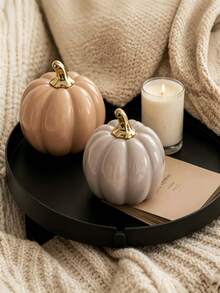 1pc Modern Minimalist Pumpkin Decorative Statue, Nordic Ins Style Home Decor, Autumn Decoration, Suitable For Living Room, Bookshelf, Entryway, Storage Rack, Desktop, Fireplace Mantel, Perfect Gift For Pumpkin Lovers And Housewarming - Multiple Styles - View 7