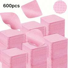 Lint-Free Nail Wipes, Nail Polish Remover Pads, Eyelash Extension Wipes, Soft Non-Woven Acetone Nail Polish Remover Pads, Nail Wipes For Nail Prep And Gel Nail Polish Removal, Lint-Free Nail Gel Wipes, Eyelash Extension Wipes - Pink - View 15